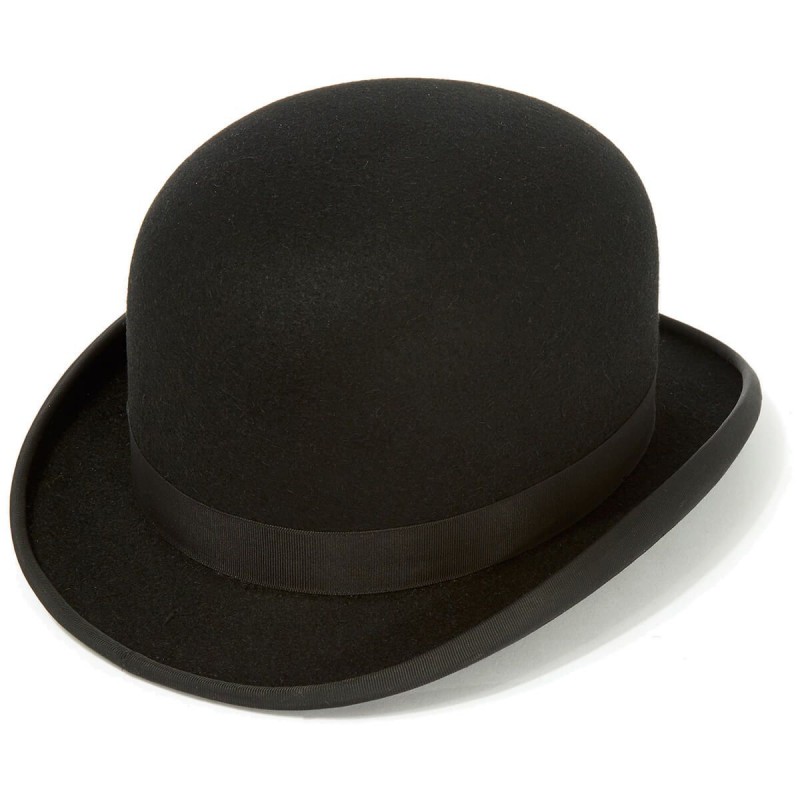 Bowlers & Homburgs Christys Hats Devon Fur Felt Bowler Hat With Adjustable Hunting Pad Black-CH-CST100001BLAC-55 £327.00