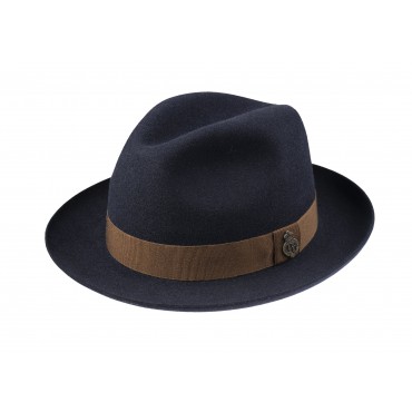 Trilbies & Pork Pies Christys Hats Sedgefield Trilby Fur Felt Navy £235.00