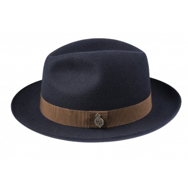 Trilbies & Pork Pies Christys Hats Sedgefield Trilby Fur Felt Navy £235.00