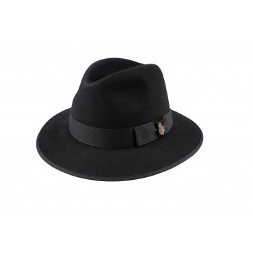 Trilbies & Pork Pies Christys Hats County Down Brim Fur Felt Trilby Hat-CH-CSO100020BLAC-55 £224.00