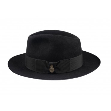 Fedora Hats Christys Hats Knightsbridge Fur Felt Fedora Hat-CH-CSO100012BLAC-55 £224.00