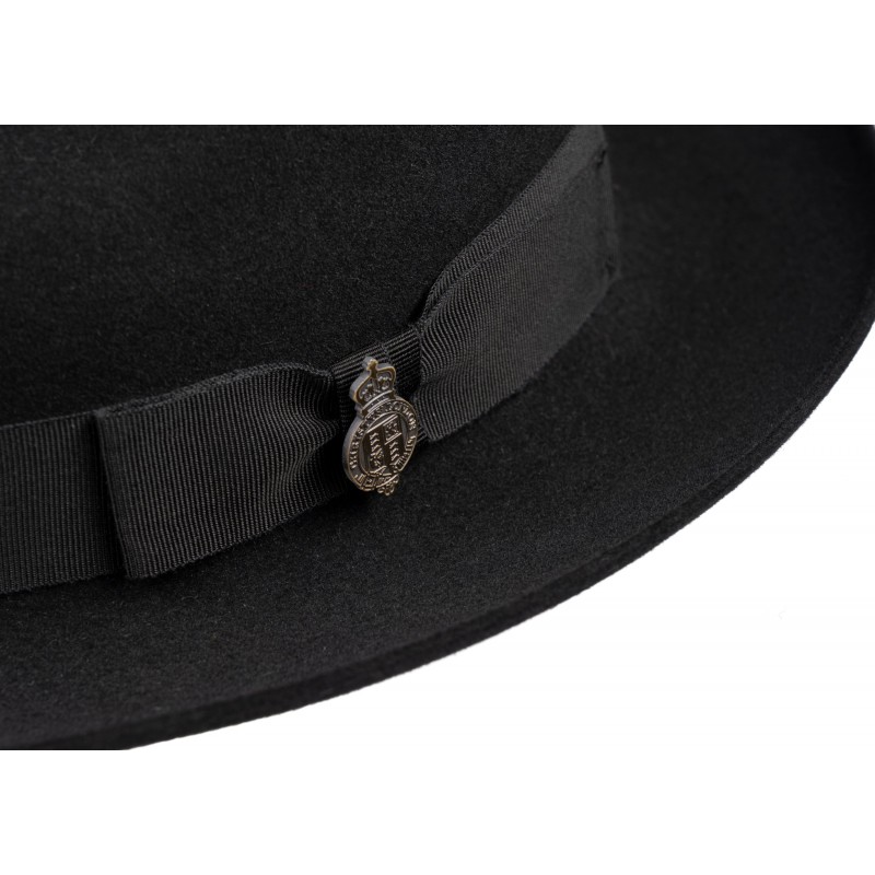 Trilbies & Pork Pies Christys Hats Epsom Fur Felt Racing Trilby Hat-CH-CSO100009BLAC-55 £224.00