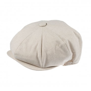 Caps & Flat Caps Christys Hats 8 Piece Linen Mix Baker Boy Oatmeal-CH-CSK100866OM-OATMEAL-M £81.00