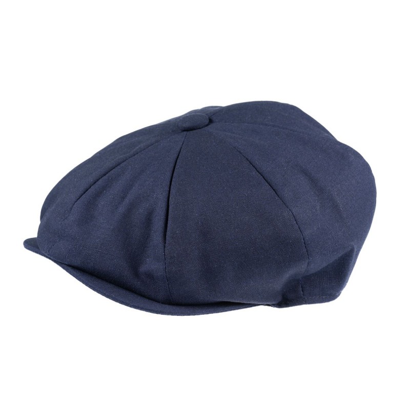 Caps & Flat Caps Christys Hats 8 Piece Linen Mix Baker Boy Navy-CH-CSK100866NAVY-NAVY-S £81.00