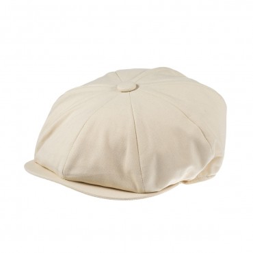 Caps & Flat Caps Christys Hats 8 Piece Linen Mix Baker Boy Buttermilk-CH-CSK100866BM-BUTTERMILK-XL £81.00