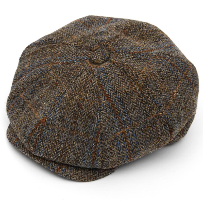 Caps & Flat Caps Christys Hats Harris Tweed 8 Piece Baker Boy Flat Cap In L005p-CH-CSK100675L005-XL £97.00