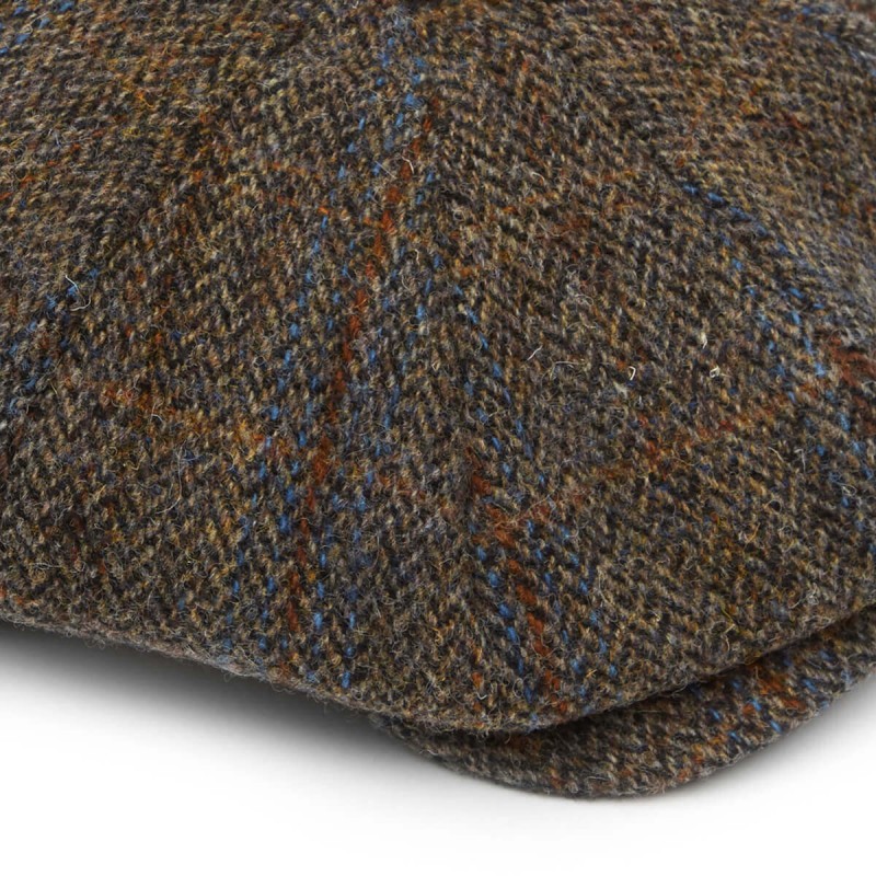 Caps & Flat Caps Christys Hats Harris Tweed 8 Piece Baker Boy Flat Cap In L005p-CH-CSK100675L005-XL £97.00