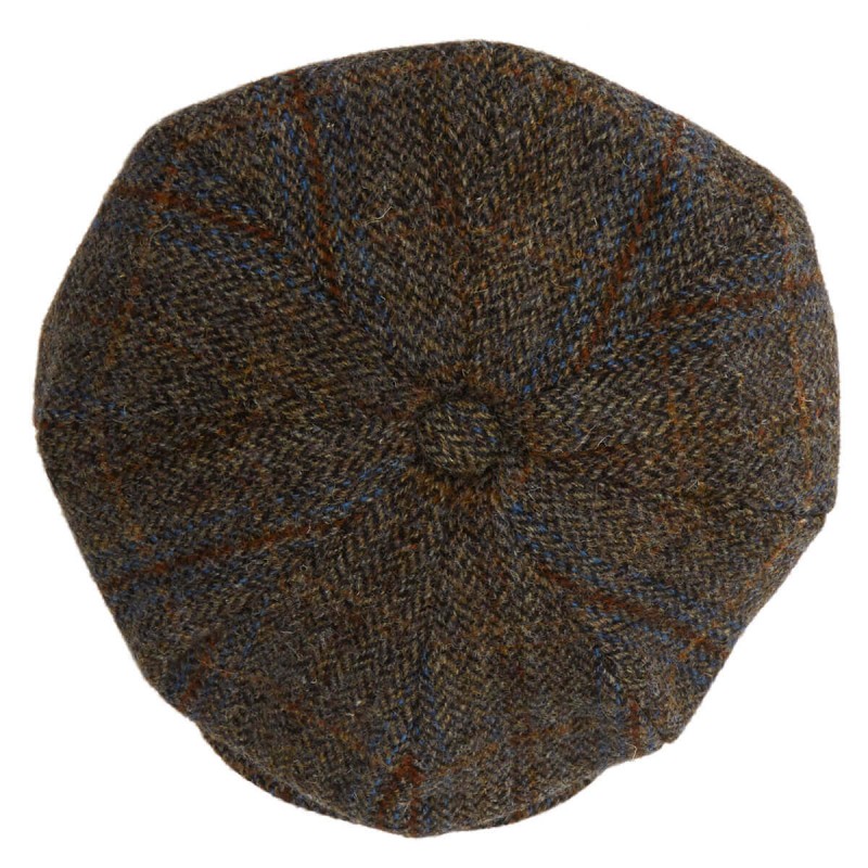 Caps & Flat Caps Christys Hats Harris Tweed 8 Piece Baker Boy Flat Cap In L005p-CH-CSK100675L005-XL £97.00