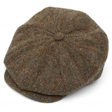 Caps & Flat Caps Christys Hats Harris Tweed 8 Piece Baker Boy Flat Cap In C001y-CH-CSK100675C001-M £97.00