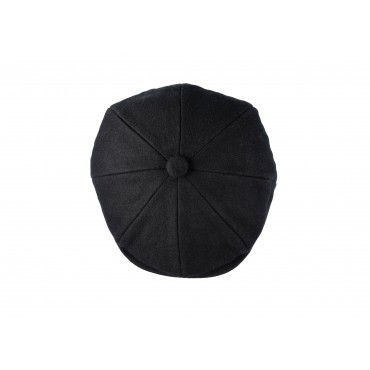 Caps & Flat Caps Christys Hats 8 Piece Baker Boy Melton Wool Flat Cap-CH-CSK100037BLAC-S £81.00