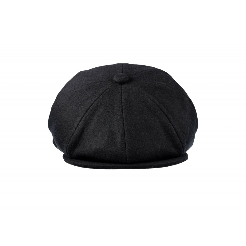 Caps & Flat Caps Christys Hats 8 Piece Baker Boy Melton Wool Flat Cap-CH-CSK100037BLAC-S £81.00