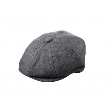 Caps & Flat Caps Christys Hats 8 Piece Baker Boy Melton Wool Flat Cap-CH-CSK100037BLAC-S £81.00