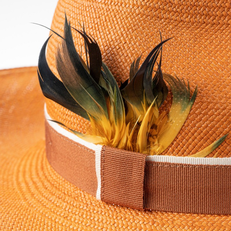 Panamas Christys Hats Wide Brim Panama In Orange-CH-CPN100715-1-ORANGE-59 £61.00