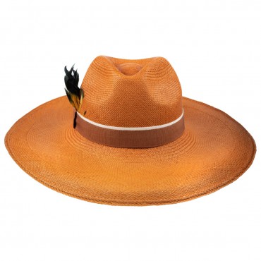 Panamas Christys Hats Wide Brim Panama In Orange-CH-CPN100715-1-ORANGE-59 £61.00