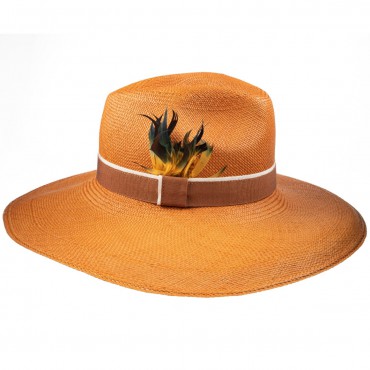 Panamas Christys Hats Wide Brim Panama In Orange-CH-CPN100715-1-ORANGE-59 £61.00