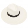 Panamas Christys Hats Jessica Wide Brim Panama Hat - With Black Band White-CH-CPN100529-WHITE-59CM £189.00