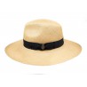 Panamas Christys Hats Jessica Wide Brim Panama Hat With Navy Band - Natural £189.00