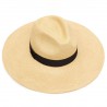 Panamas Christys Hats Jessica Wide Brim Panama Hat With Navy Band - Natural £189.00