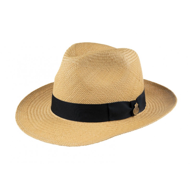 Panamas Christys Hats Classic Notting Hill Panama Hat With Navy Band - Natural £189.00