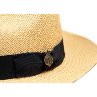 Panamas Christys Hats Classic Notting Hill Panama Hat With Navy Band - Natural £189.00