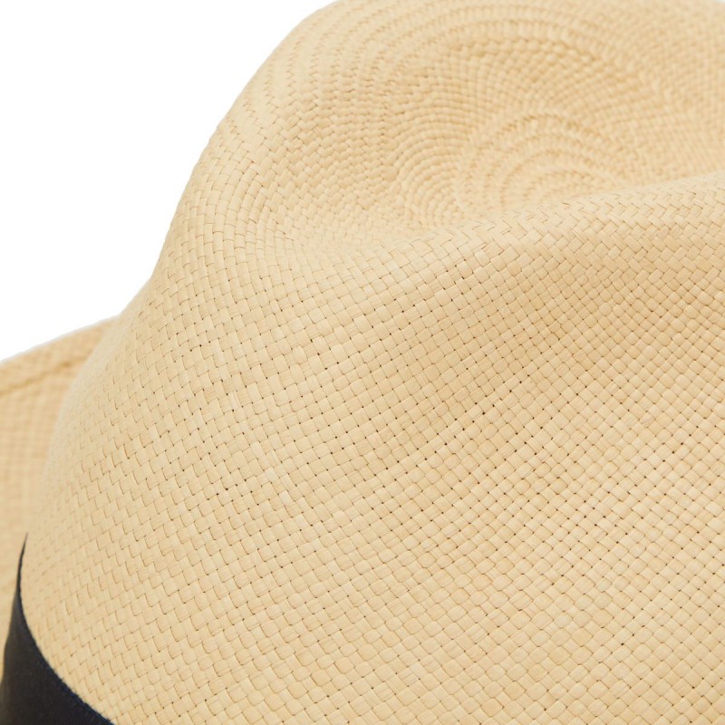 Panamas Christys Hats Classic Notting Hill Panama Hat With Navy Band - Natural £189.00