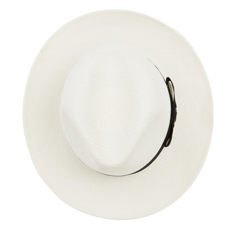 Panamas Christys Hats Classic Notting Hill Panama With Black Band - Bleached-CH-CPN100526WHIT-S £189.00