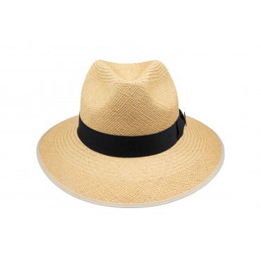 Panamas Christys Hats Classic Down Brim Panama Hat With Navy Band - Natural-CH-CPN100520NATU-56 £189.00