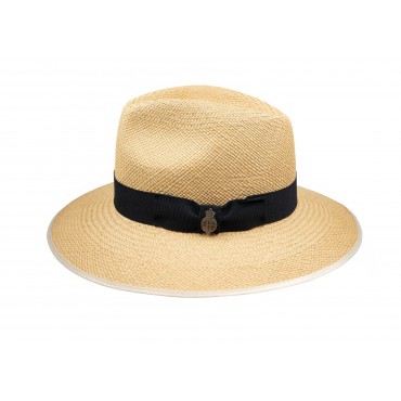 Panamas Christys Hats Classic Down Brim Panama Hat With Navy Band - Natural-CH-CPN100520NATU-56 £189.00