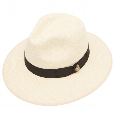 Panamas Christys Hats High Grade Down Brim Panama With Navy Band SemiBleached £466.00