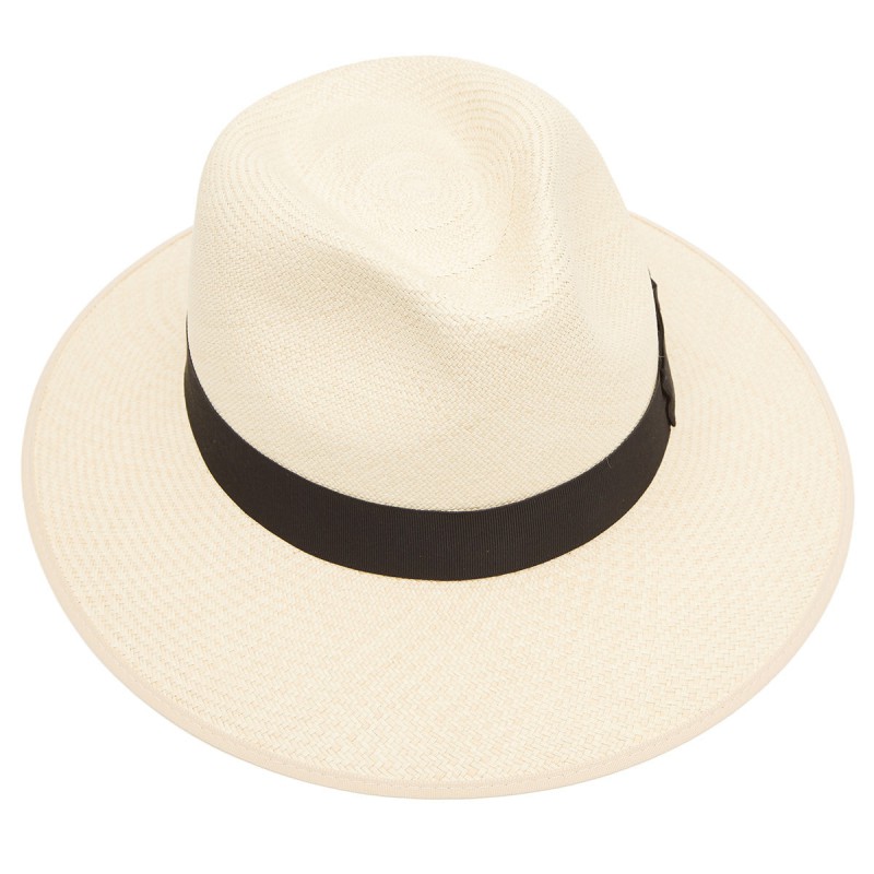 Panamas Christys Hats High Grade Down Brim Panama With Navy Band SemiBleached £466.00