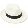 Panamas Christys Hats Superfine Preset Panama Hat With Navy Band Cream Binding Bleached £250.00