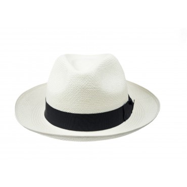 Panamas Christys Hats Superfine Preset Panama Hat With Navy Band Cream Binding Bleached £250.00