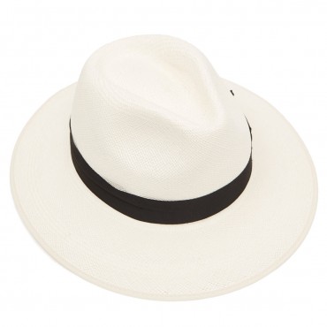 Panamas Christys Hats Classic Down Brim Panama With Black Band Cream Binding Bleached £189.00