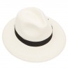 Panamas Christys Hats Classic Down Brim Panama With Black Band Cream Binding Bleached £189.00