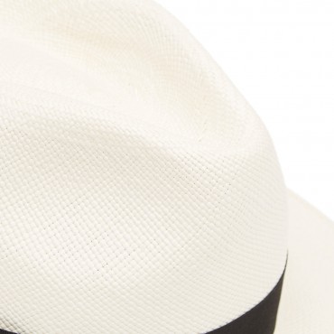 Panamas Christys Hats Classic Down Brim Panama With Black Band Cream Binding Bleached £189.00