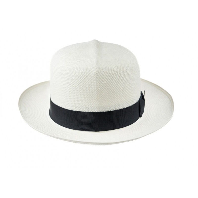 Panamas Christys Hats Superfine Folder Panama Hat With Navy Band Cream Binding Bleached £250.00