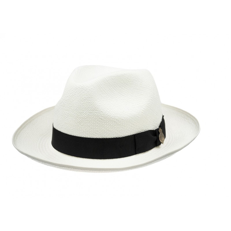 Panamas Christys Hats Superfine Preset Panama Hat With Black Band Cream Binding Bleached £250.00