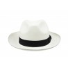 Panamas Christys Hats Superfine Preset Panama Hat With Black Band Cream Binding Bleached £250.00