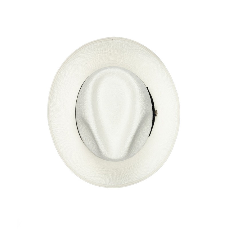 Panamas Christys Hats Superfine Preset Panama Hat With Black Band Cream Binding Bleached £250.00