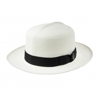 Panamas Christys Hats Superfine Folder Panama Hat With Black Band Cream Binding Bleached £250.00