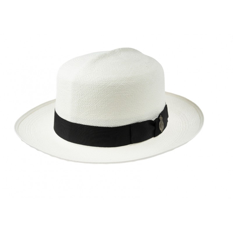 Panamas Christys Hats Superfine Folder Panama Hat With Black Band Cream Binding Bleached £250.00