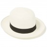 Panamas Christys Hats Superfine Folder Panama Hat With Black Band Cream Binding Bleached £250.00