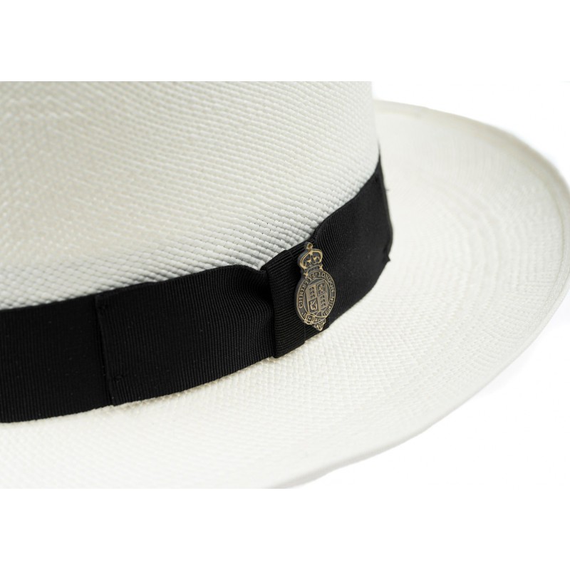 Panamas Christys Hats Superfine Folder Panama Hat With Black Band Cream Binding Bleached £250.00