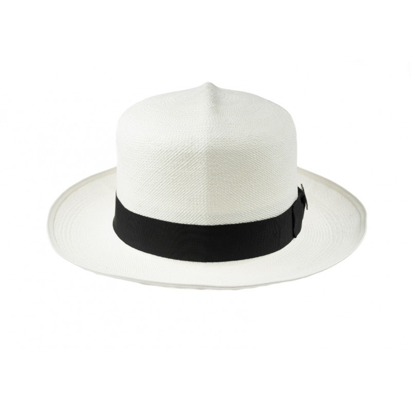 Panamas Christys Hats Superfine Folder Panama Hat With Black Band Cream Binding Bleached £250.00