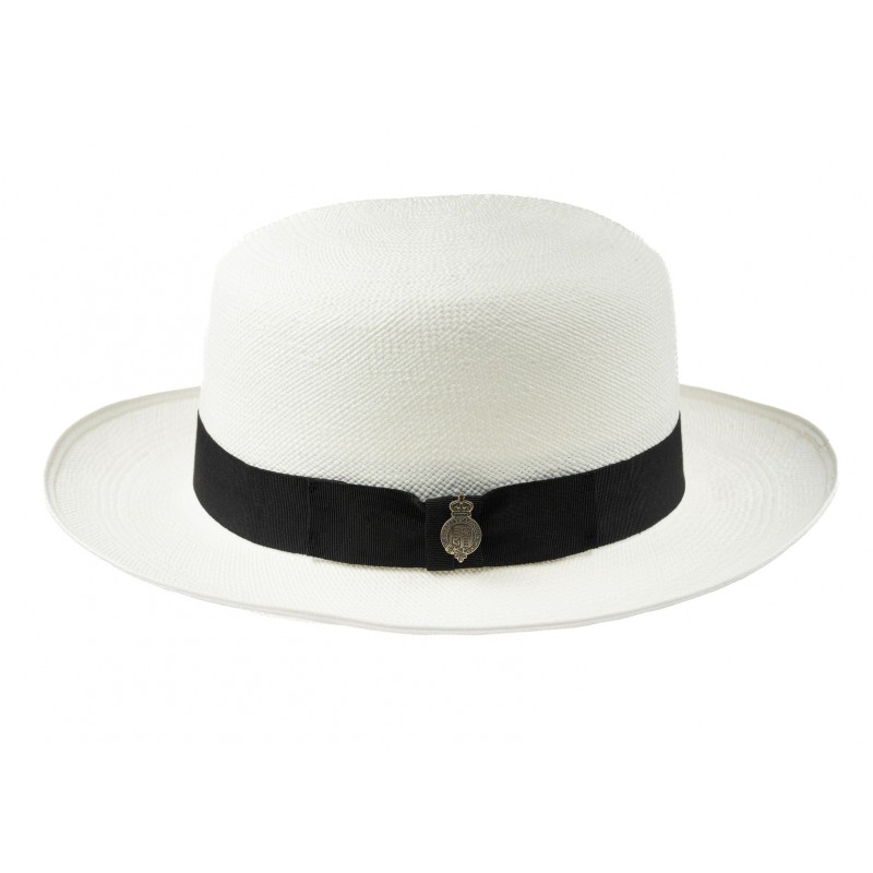 Panamas Christys Hats Superfine Folder Panama Hat With Black Band Cream Binding Bleached £250.00