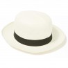 Panamas Christys Hats Classic Folder Panama Hat With Black Band Cream Binding Bleached £189.00