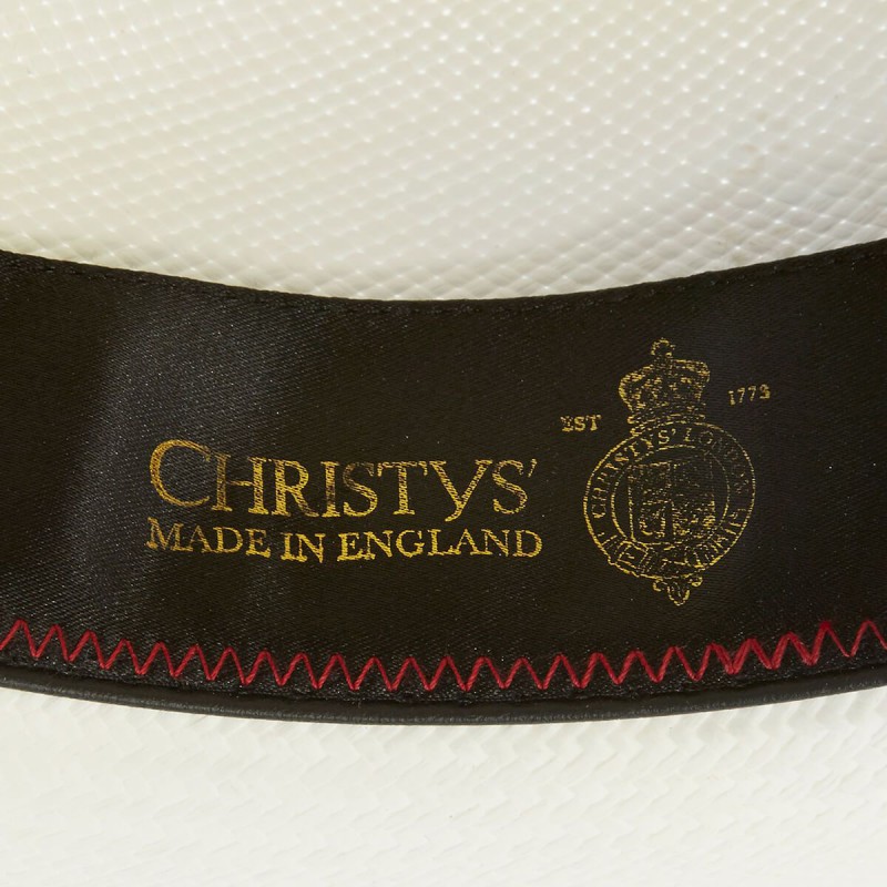 Panamas Christys Hats Classic Folder Panama Hat With Black Band Cream Binding Bleached £189.00