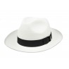 Panamas Christys Hats Classic Preset Panama Hat With Black Band Cream Binding Bleached £189.00