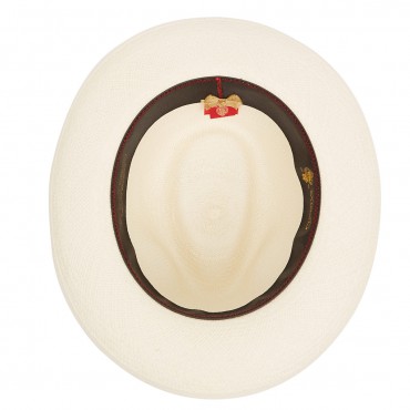 Panamas Christys Hats Classic Preset Panama Hat With No1 Regimental Band Cream Binding Bleached £189.00