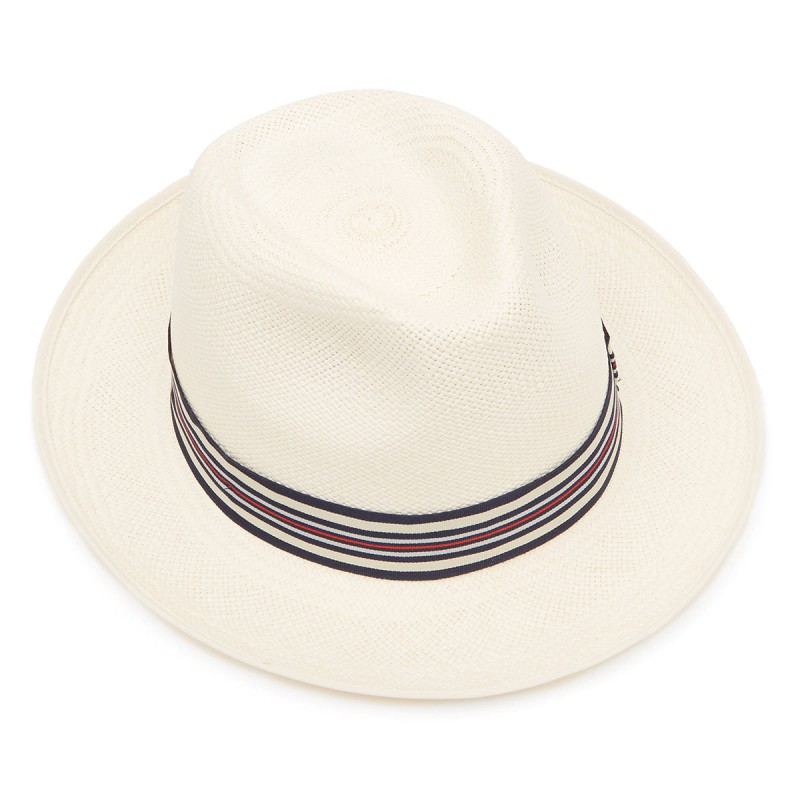 Panamas Christys Hats Classic Preset Panama Hat With No1 Regimental Band Cream Binding Bleached £189.00